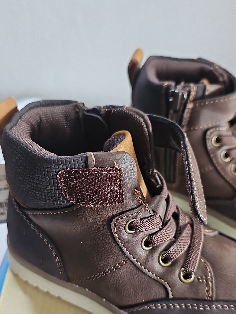 Thereabouts Toddler Boys Lil Asher Brown Flat Heel Lace Up Boot. Size 7 (604) - Picture 10 of 11
